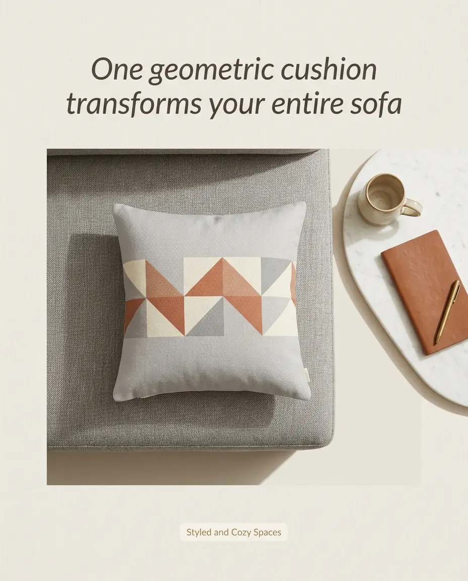 Modern geometric cushions