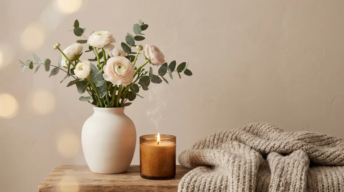 Blue Moon Luxe: crisp white and blue winter flower bouquet