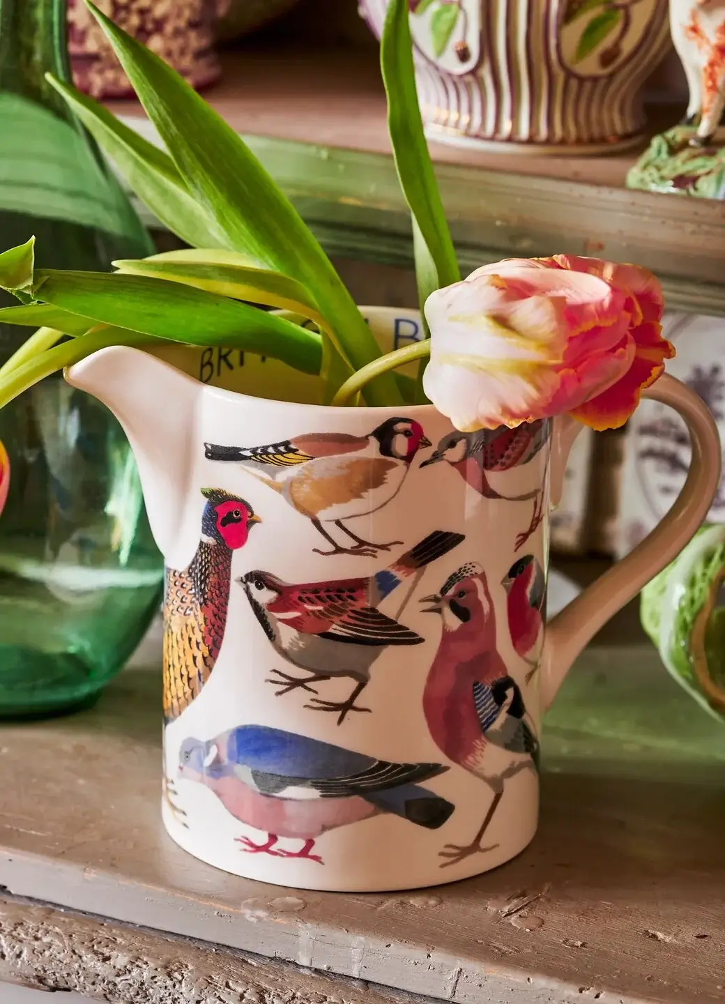 Emma Bridgewater Seconds British Birds Large Jug: imperfect pottery with character